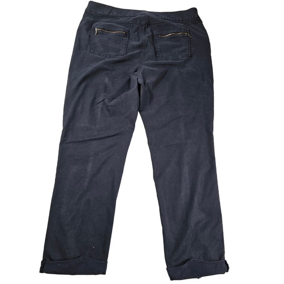 Chicos so slimming navy blue zip pocket cargo ankle pants 3 (16) * - Picture 2 of 6